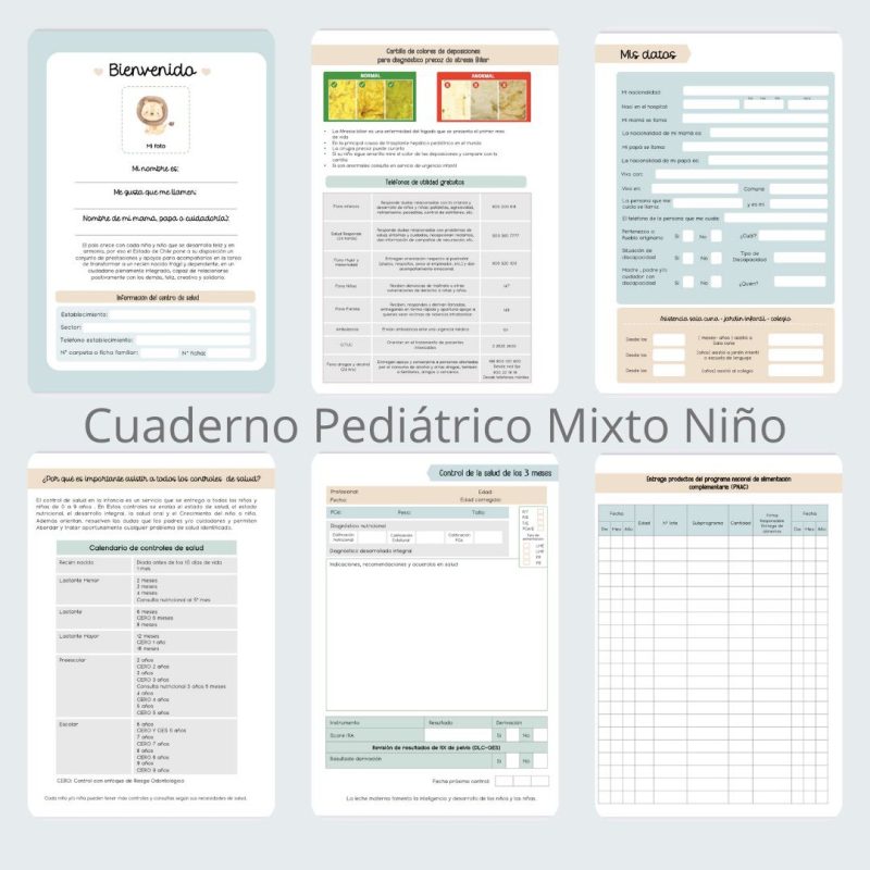 Cuaderno pediátrico mixto